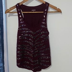 Express Sequin Tank Size X Small